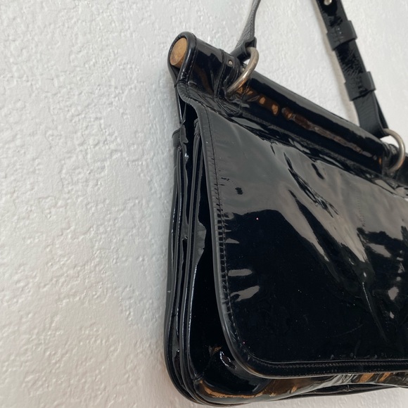 Vintage Dries Van Note black shiny patent leather Y2K 90s handbag - Picture 2 of 11